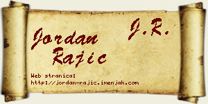 Jordan Rajić vizit kartica